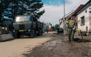 Nasazení AČR při odstranování následků povodní | Opava 2024